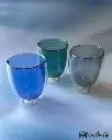 COLORED DOUBLE GLASS CUP 350ml