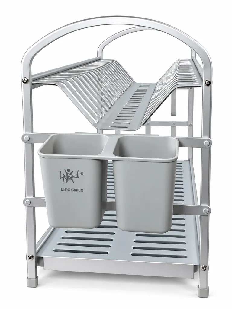 LS-DSH-13 2 TIER ALUMINUM DISH RACK 1.webp