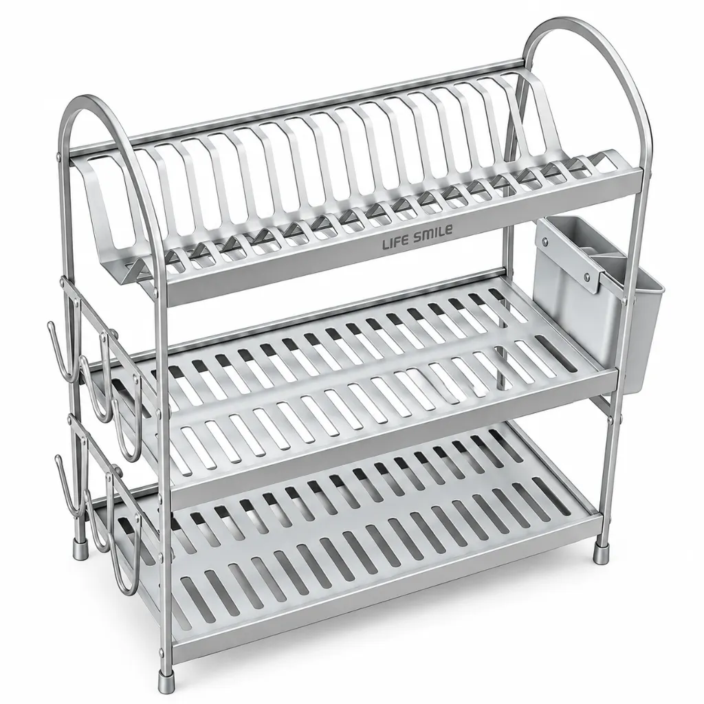 LS-DSH-14 3 TIER ALUMINUM DISH RACK 2.webp