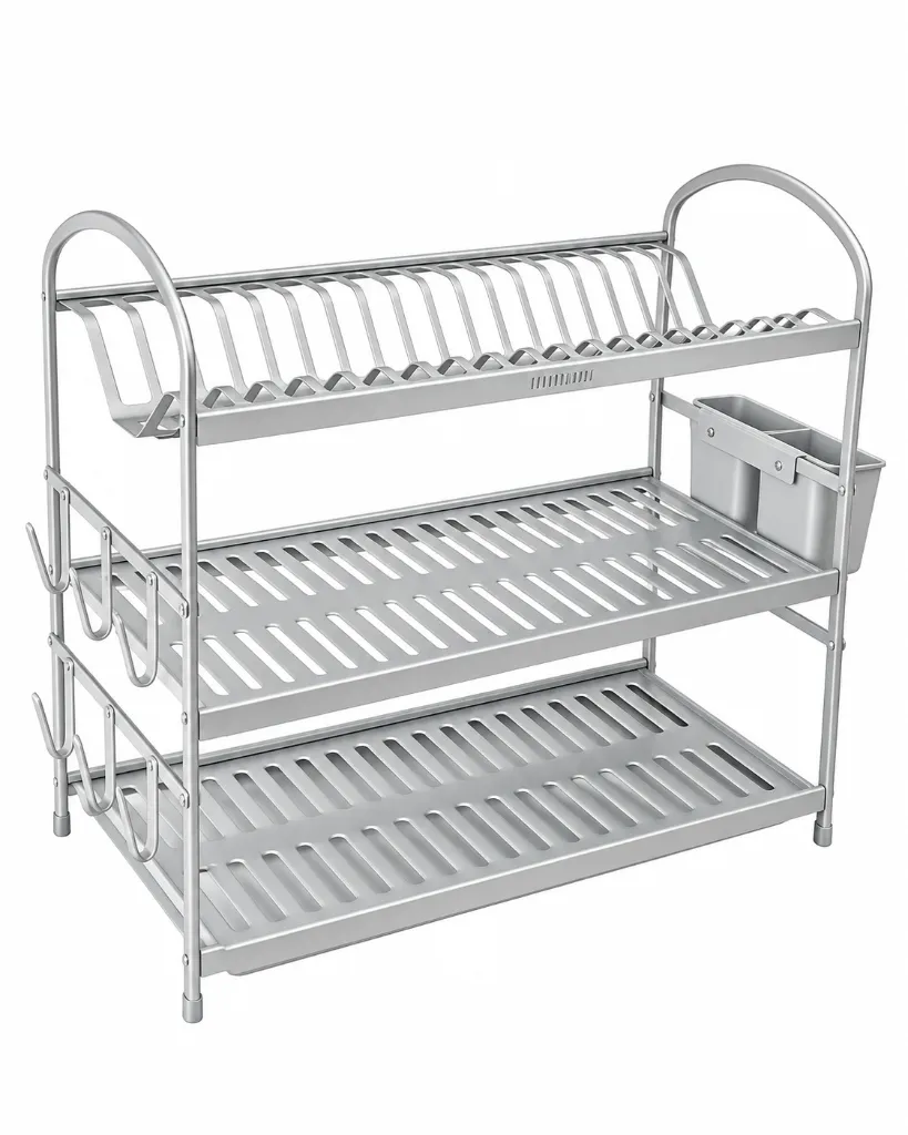LS-DSH-14 3 TIER ALUMINUM DISH RACK 3.webp
