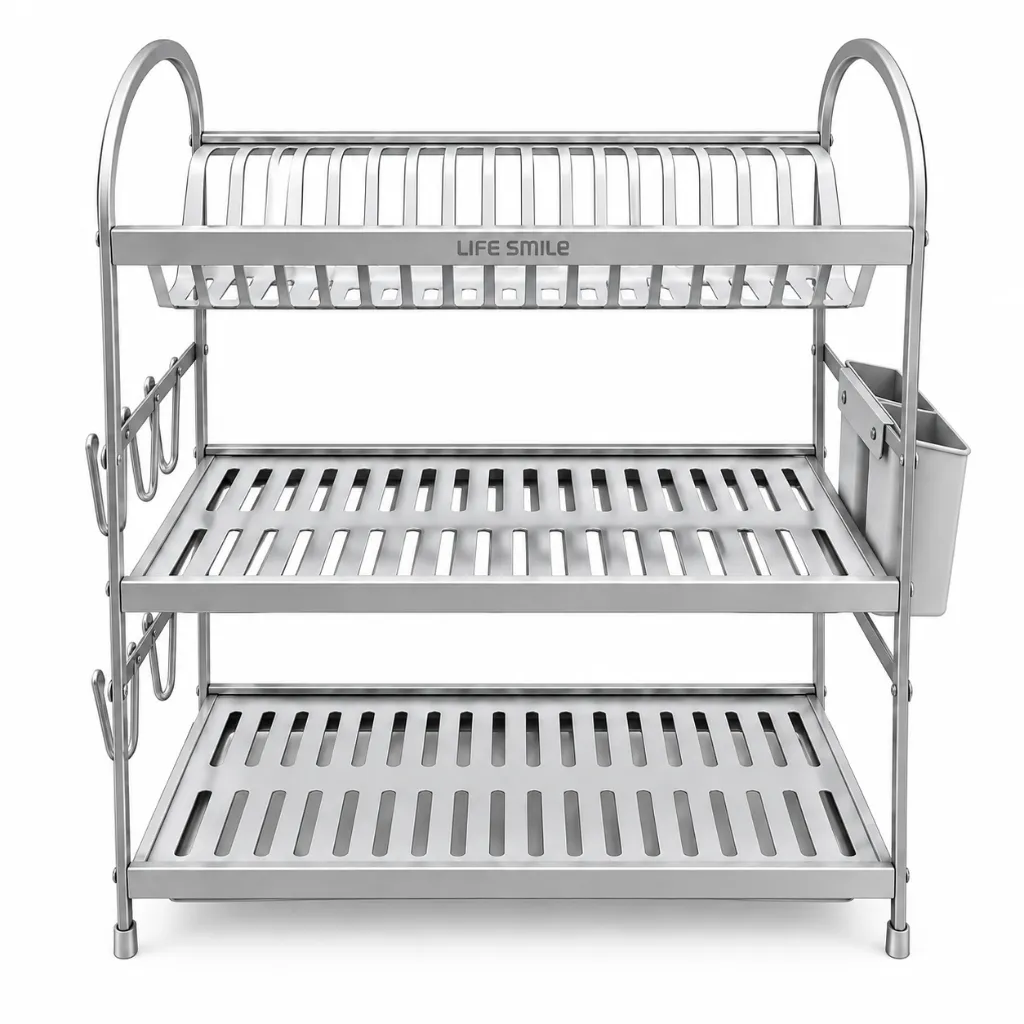 LS-DSH-14 3 TIER ALUMINUM DISH RACK 1.webp