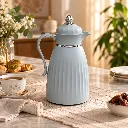 Elegant Gray-Blue Carafe Tea Setting.webp