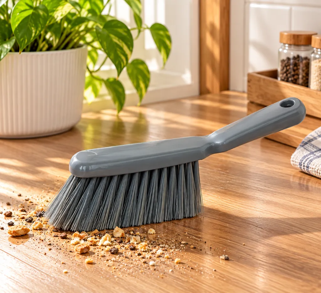 Gray Brush Sweeping Kitchen Crumbs.webp
