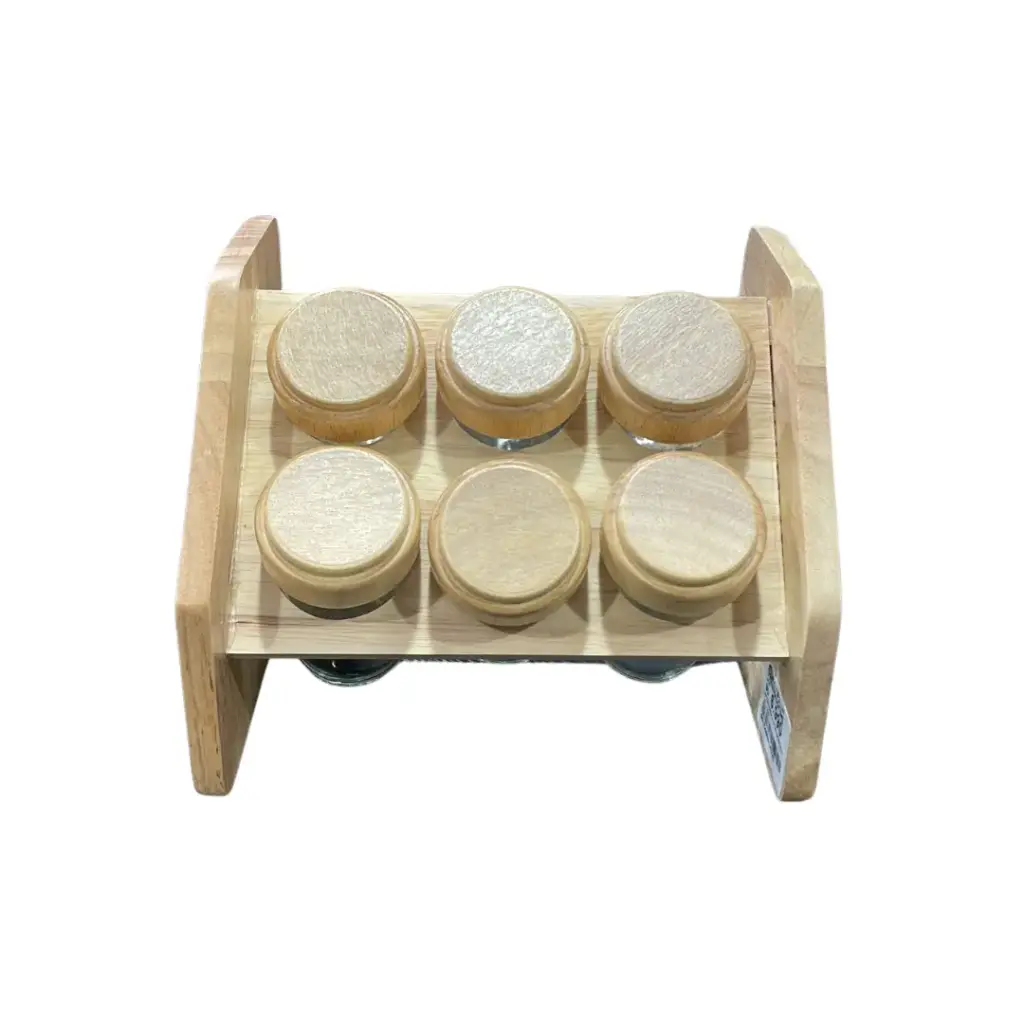 SPICE RACK 6 PCS WOODEN
