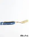 JULIA STAINLESS STEEL SLOTTED TURNER SHORTHANDLE-GOLD 24-932.webp
