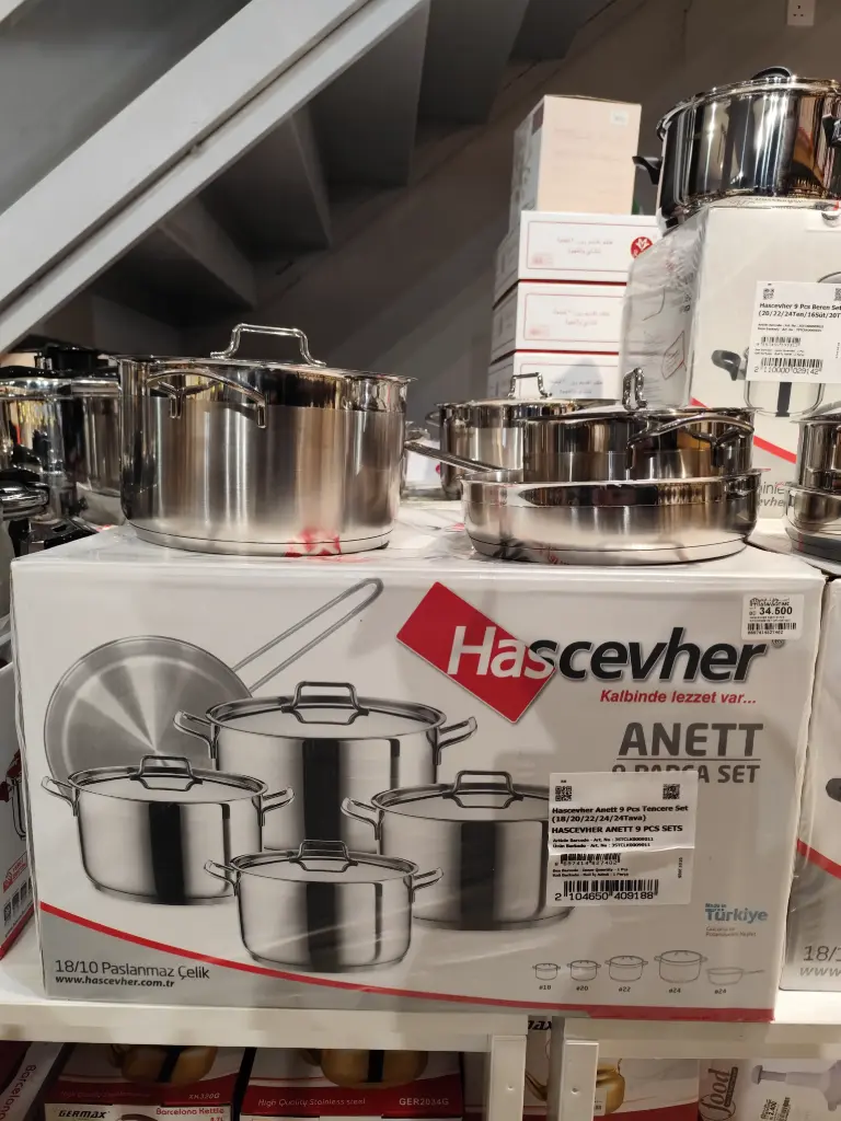 HASCEVHER ANETT 9 PCS COOKWARE SET 