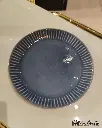 COVE GLAZED INDIGO BLUE DINNER PLATE PORCELAIN PLATE 