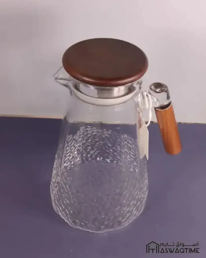 [GH767] GLASS JUG WITH WOODEN HANDLE.webp
