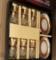 12PCS TEA SET GLASSWARE 255-6+6FGA-4