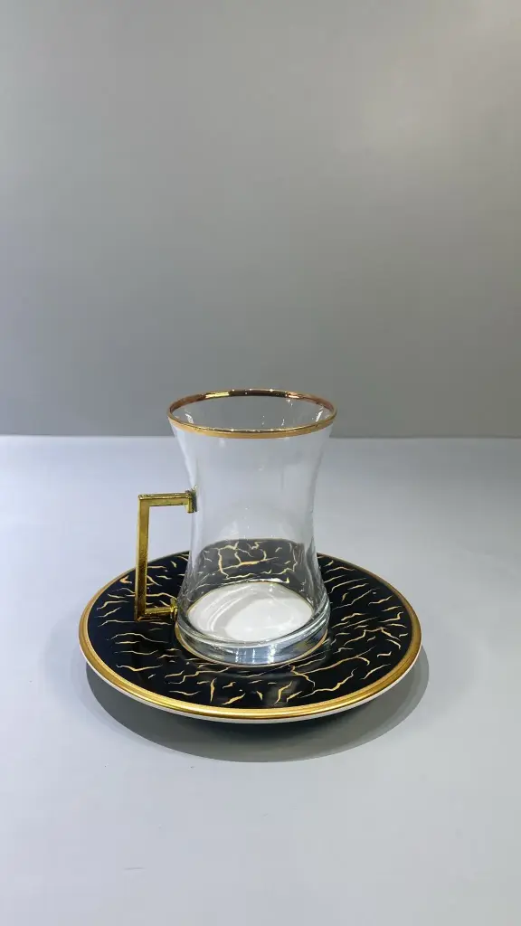 12 PRC NEZ HANDLE STICKER PATTERN TEA SET