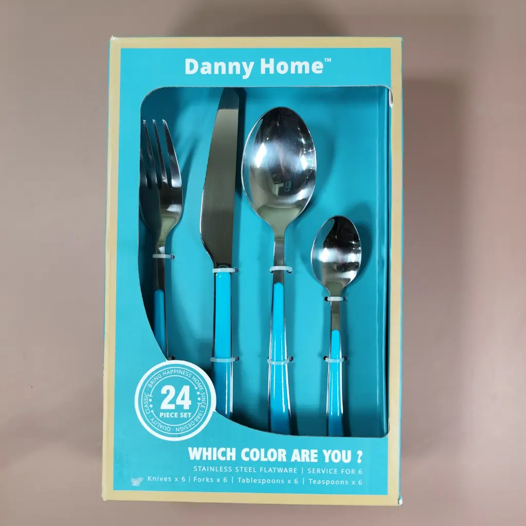 24PCS CUTLERY SET BLUE FA01-03