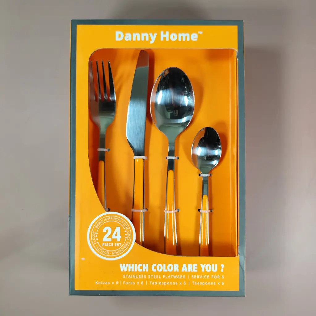 24PCS CUTLERY SET ORANGE FA01-