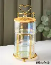 3 LAYERS NUTS STORAGE WITH GOLDEN STEEL HOLDER