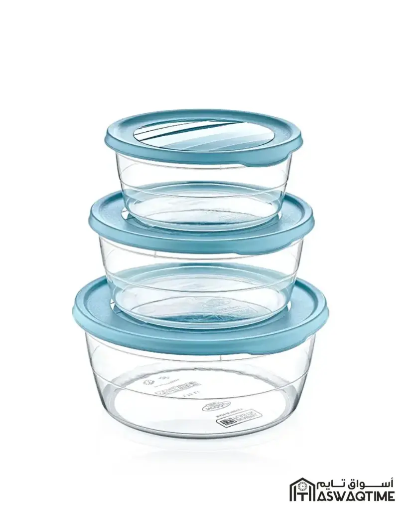 Hobby Life 3 PCS ROUND TREND STORAGE BOX (0.7+1.1+1.75 Ltr)             