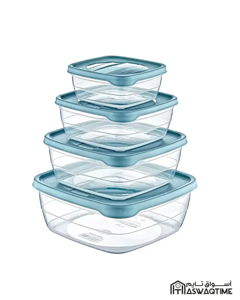 Hobby Life 4 PCS SQUARE TREND STORAGE BOX (0.5+0.9+1.5+2.5 Ltr)  