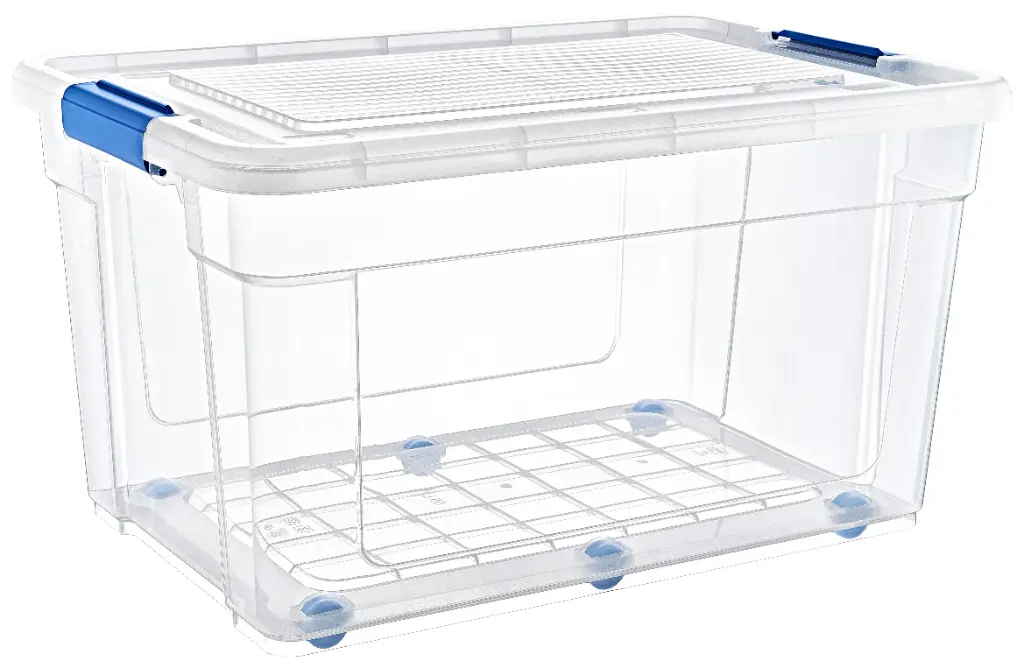 Hobby Life 55 Ltr STORMAX STORAGE BOX WITH WHEEL / GLASSY