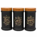 HANE BLACK GLASS JAR 660cc BLACK 1PC