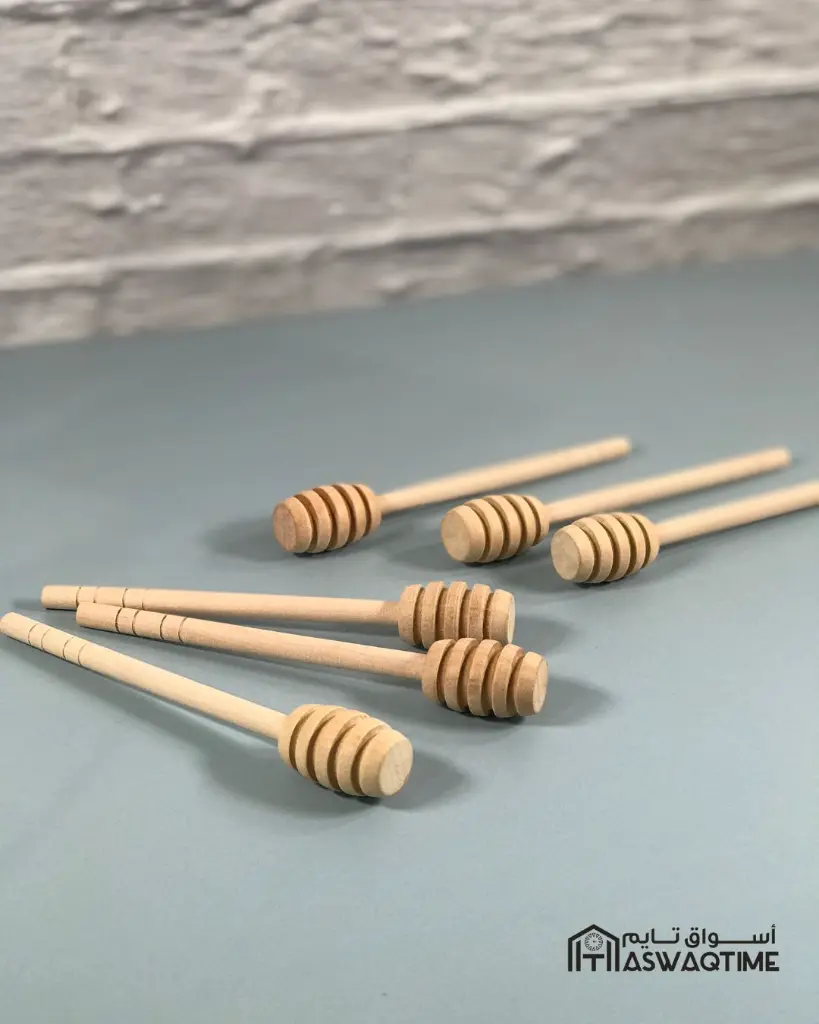 6 PCS WOODEN HONEY STICK