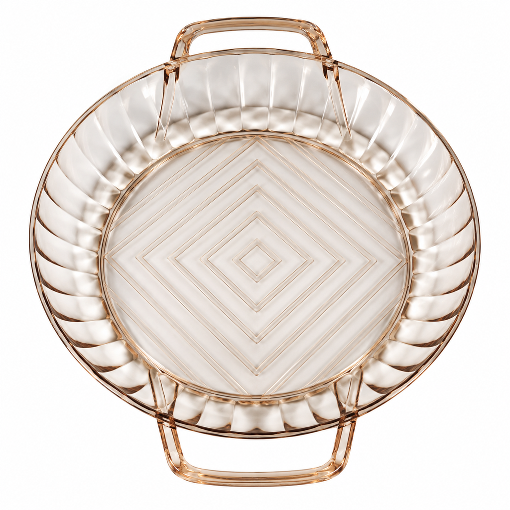 ACRYLIC ROUND TRAY WITH HANDLES 