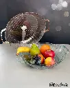 ACRYLIC ROUND TRAY WITH HANDLES 