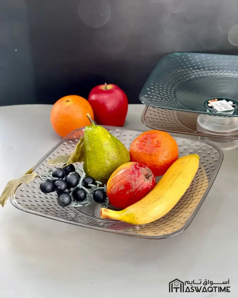 [MD01-1881-88] ACRYLIC SQUARE FRUIT BOWL 26cm