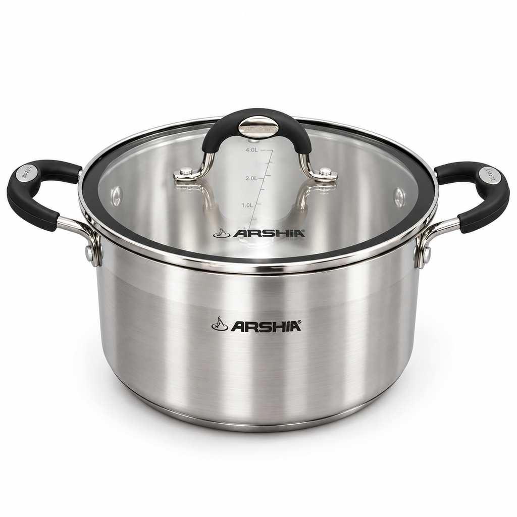 ARSHIA S/S CASSEROLE 24CM 3080