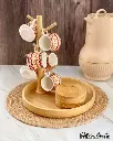 BAMBOO CUPS HOLDER WITH TRAY