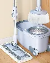 BRIGHT FLAT 360 MOP W/BUCKET & ROUND HEAD