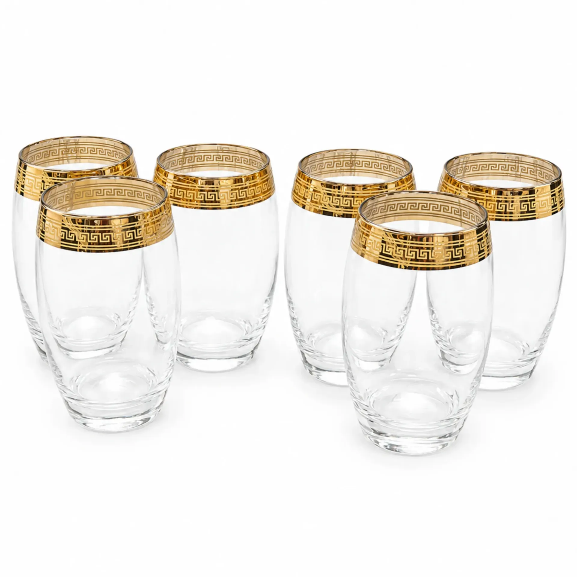 BYART BARREL BREAKFAST GLASS 500CC 6 PIECES