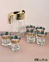 BYART  GOLD JUG+WATER GLASS 7 PIECES 