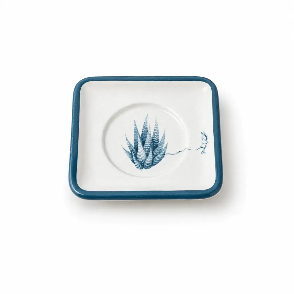 CERAMIC SQUARE DIGITAL TEA PLATE
