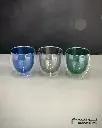 COLORED DOUBLE GLASS CUP 250ml