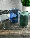 COLORED DOUBLE GLASS CUP 300ml