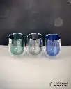 COLORED DOUBLE GLASS CUP 350ml