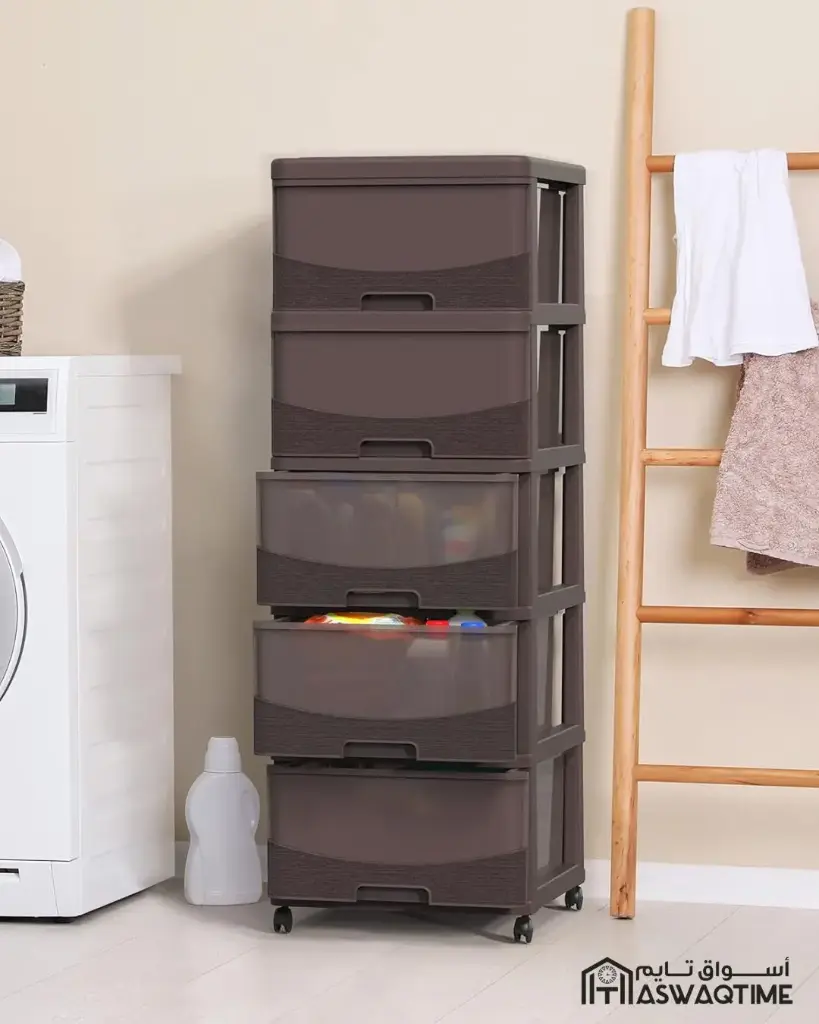 COSMO CEDAGRAIN STORAGE CABINET 5 LEVEL GREY