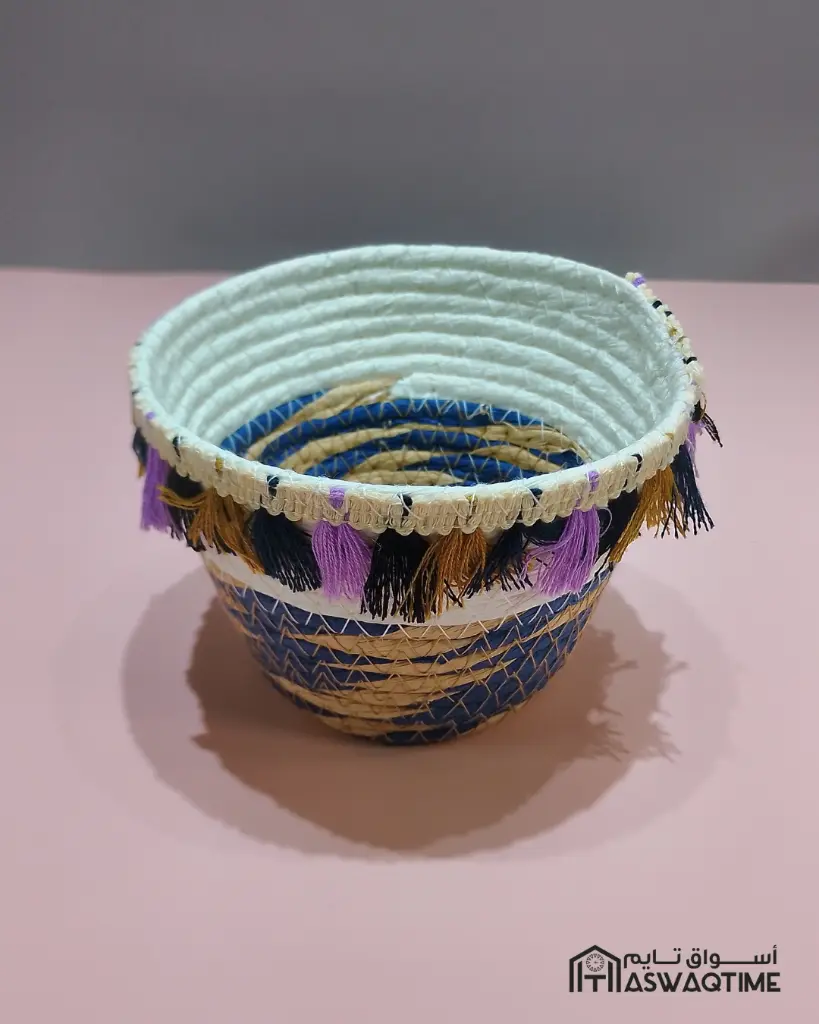 [MD03-9450-20] COTTON ROPE ROUND SMALL BASKET