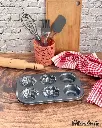 DANNYHOME NONSTICK 6 CUP MULTI MUFFIN PAN 10.4x7.3x1.2cm