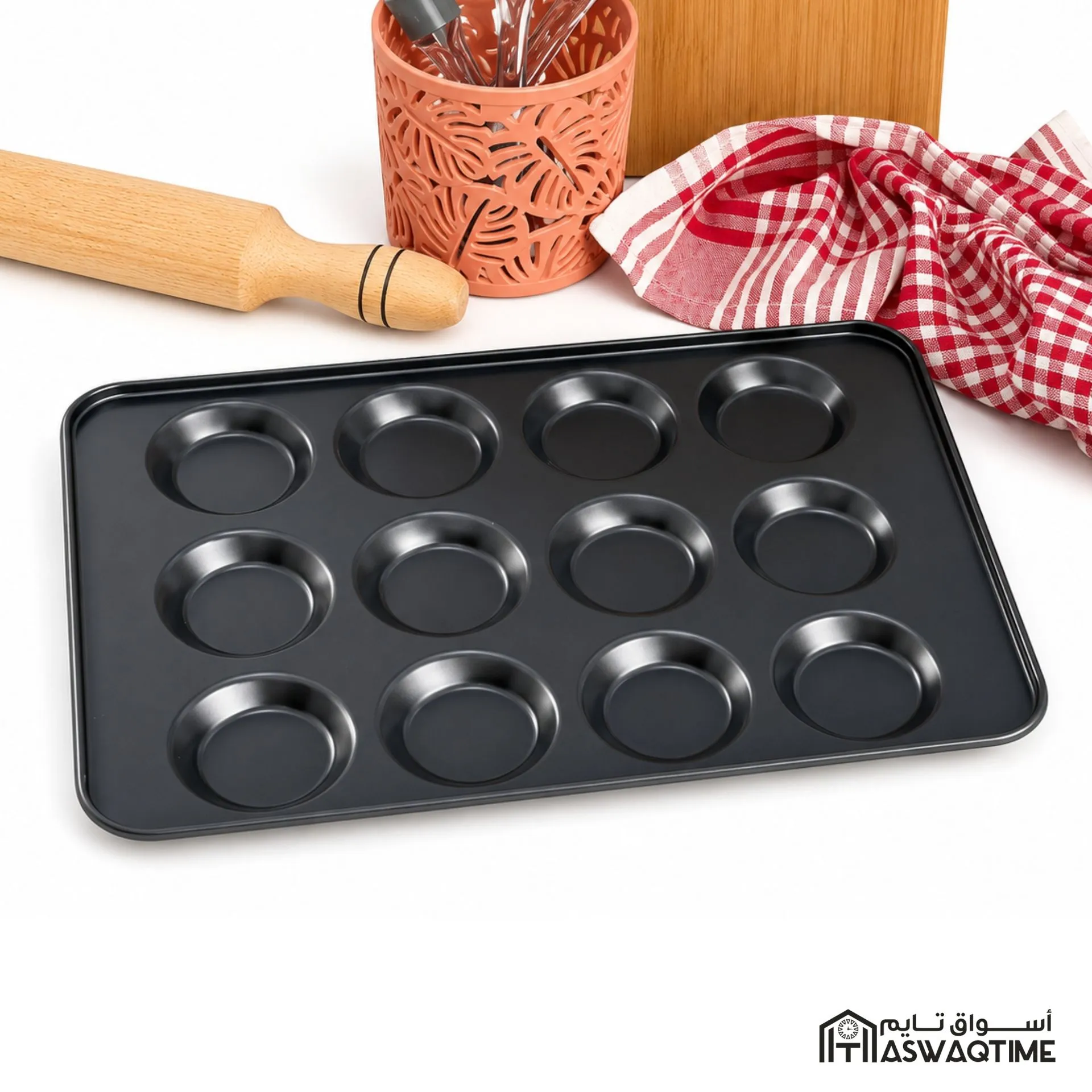 [MS09-DHB99] DANNY HOME NON-STICK 12 CUP BUN TRAY BAKEWARE 32.7x8.7x0.7cm