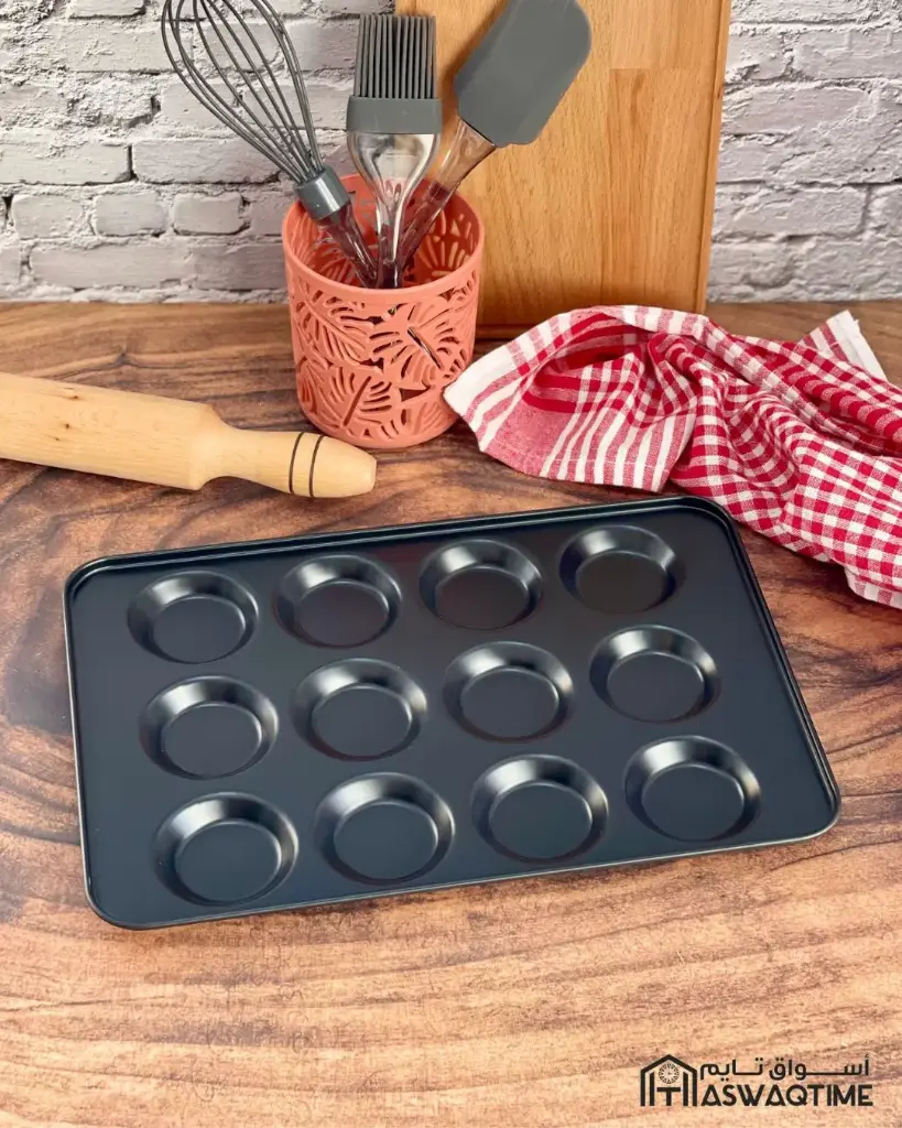 DANNY HOME NON-STICK 12 CUP BUN TRAY BAKEWARE 32.7x8.7x0.7cm