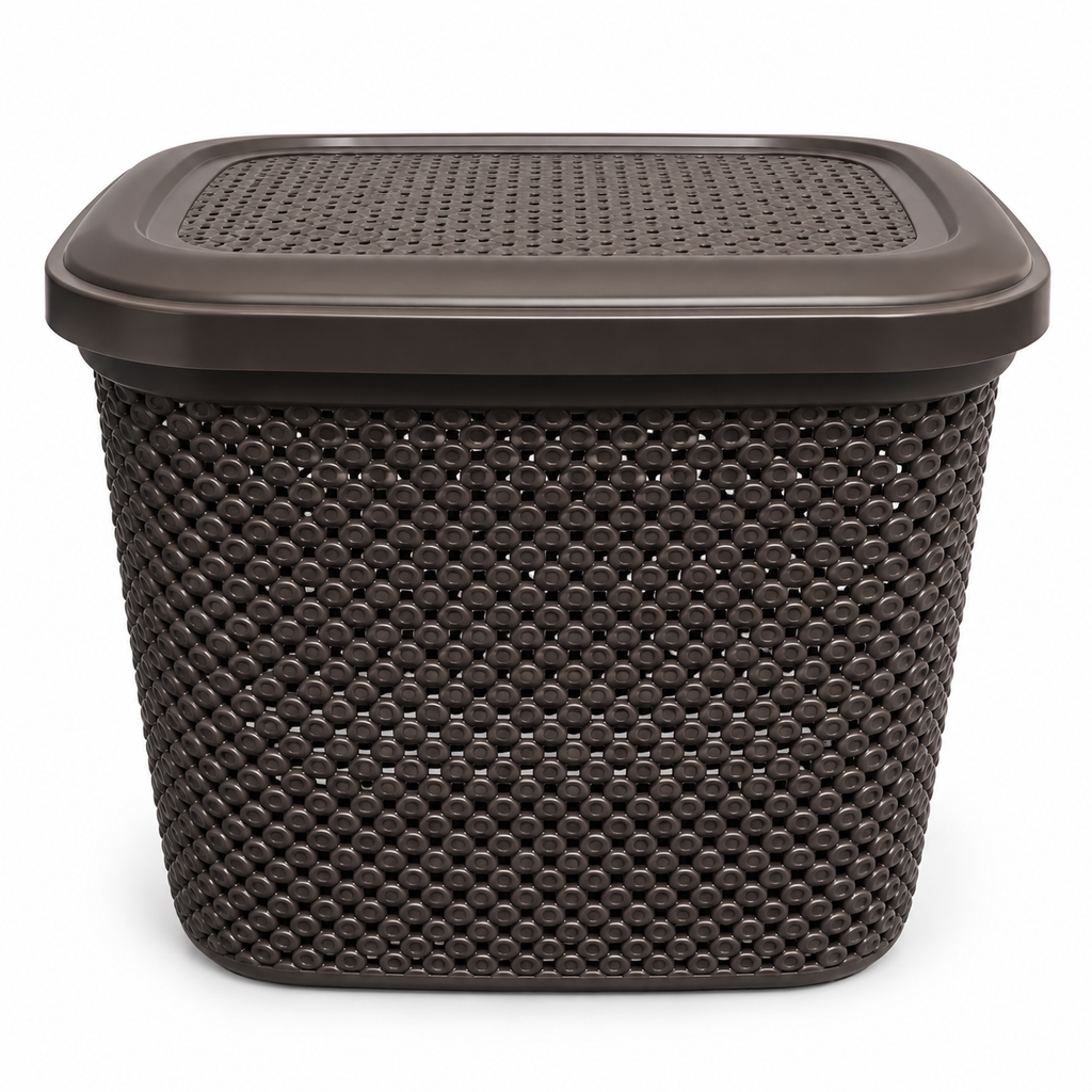 [04 1272] DIAMOND MULTI-PURPOSE BASKET WITH LID 15 Ltr