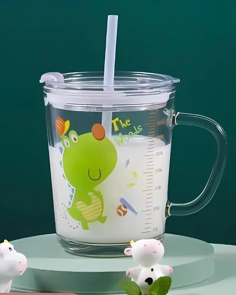 GLASS BOTTLE STRAW 450ML