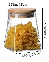GLASS CANISTER W/WOOD LID 9x15cm