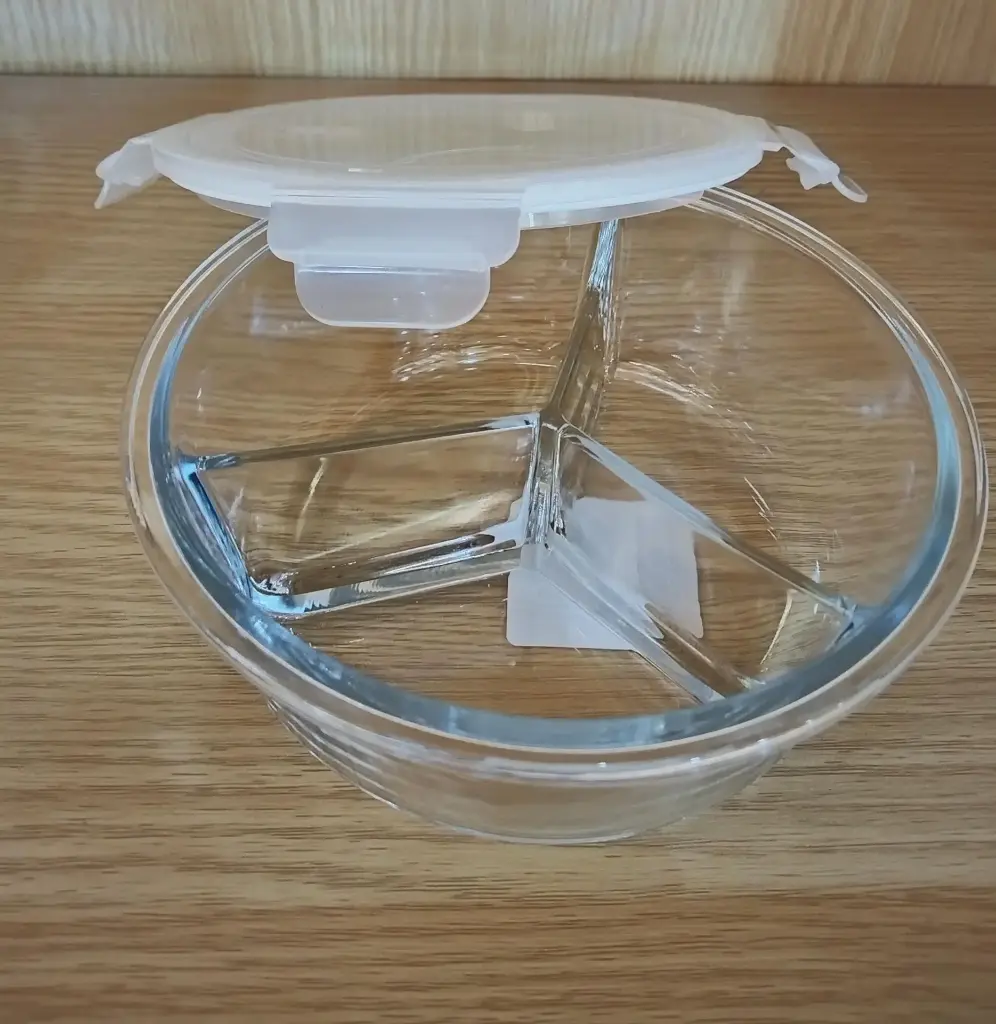 [SJ-SJ421] GLASS ROUND FRESH BOX CONTAINER 850ML