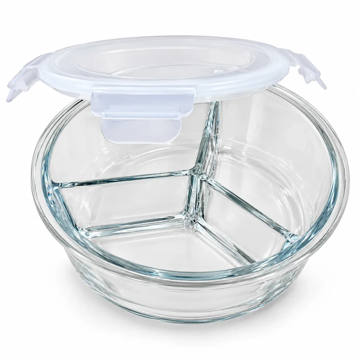 GLASS ROUND FRESH BOX CONTAINER 850ML