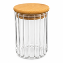 DAVE GLASS JAR WITH BAMBOO COVER