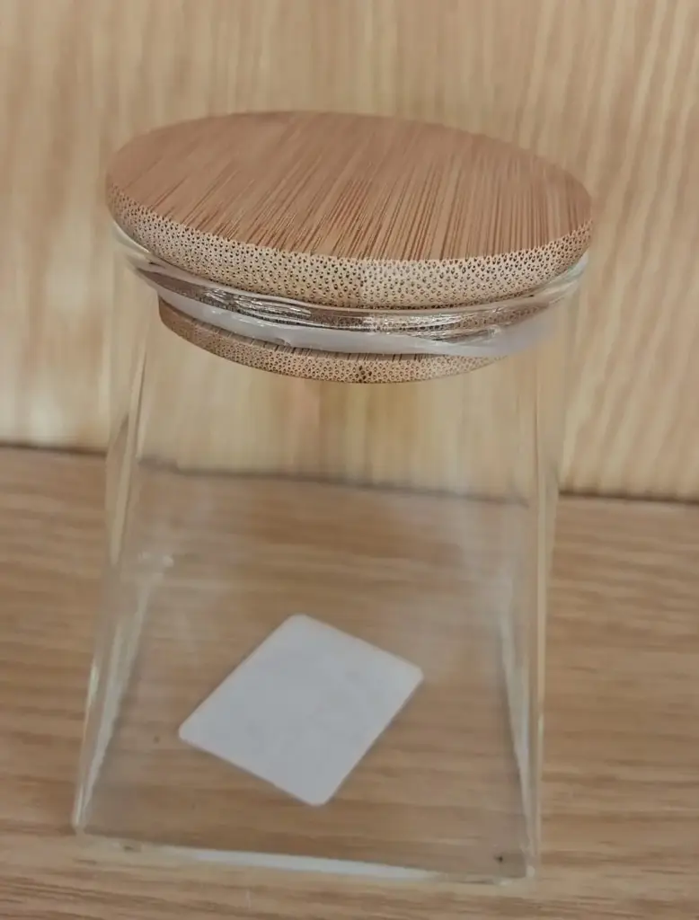 GLASS JAR WITH BAMBOO LID SIZE1
