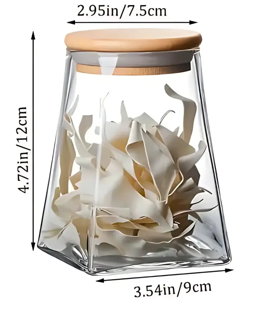 GLASS JAR WITH BAMBOO LID SIZE2