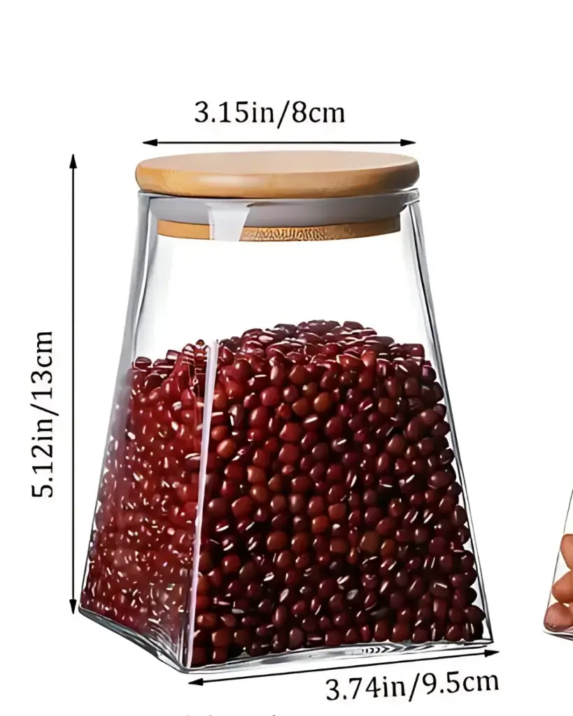 GLASS JAR WITH BAMBOO LID SIZE3