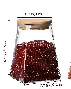 GLASS JAR WITH BAMBOO LID SIZE3