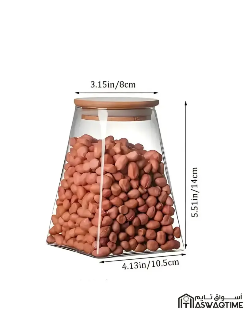 GLASS JAR WITH BAMBOO LID SIZE4